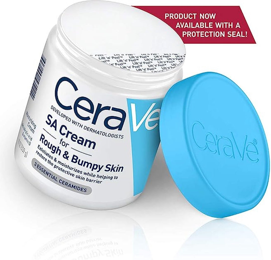 Crème CeraVe SA, crème pour le corps à l'acide salicylique pour peaux rugueuses et bosselées
