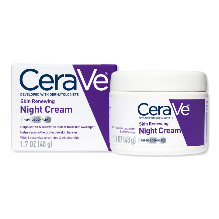 Crème de nuit régénératrice CeraVe, hydratant visage pour tous types de peau.