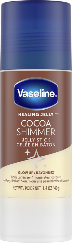 Vaseline - Healing Jelly Cocoa Shimmer Jelly Stick - Jelly Stick Tegen Droge Huid & Beschadigde Huid - 40g