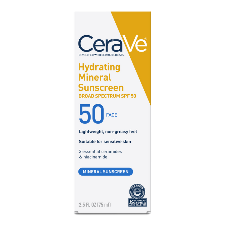 CeraVe - Hydrating Mineral Sunscreen Lotion for Face SPF 50