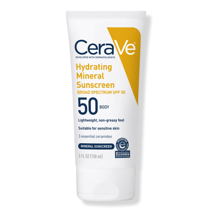 CeraVe Hydrating Mineral Sunscreen SPF 50 Body Lotion