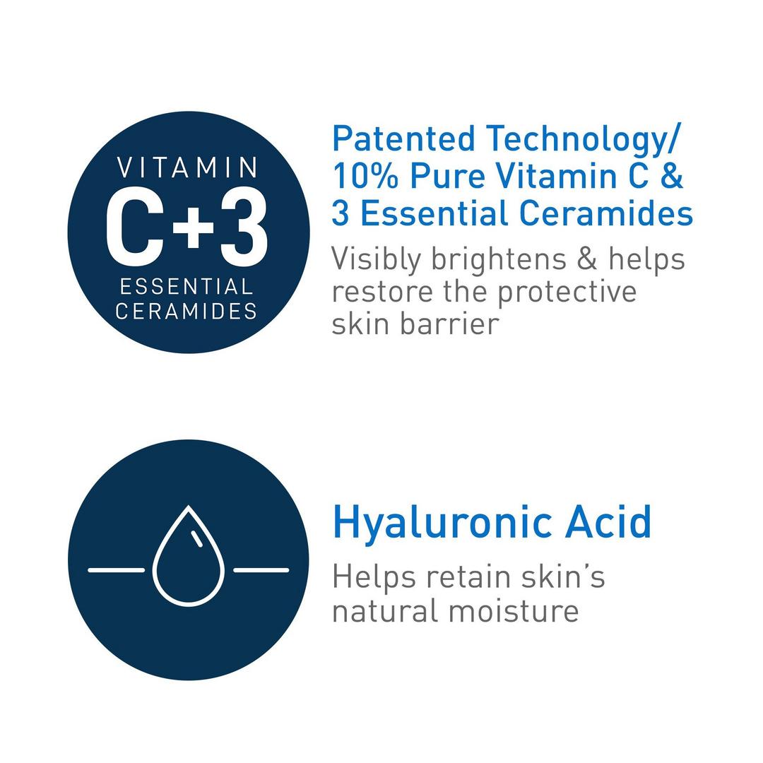 CeraVe Skin Renewing Vitamin C Serum, Skin-Brightening Antioxidant Face Serum