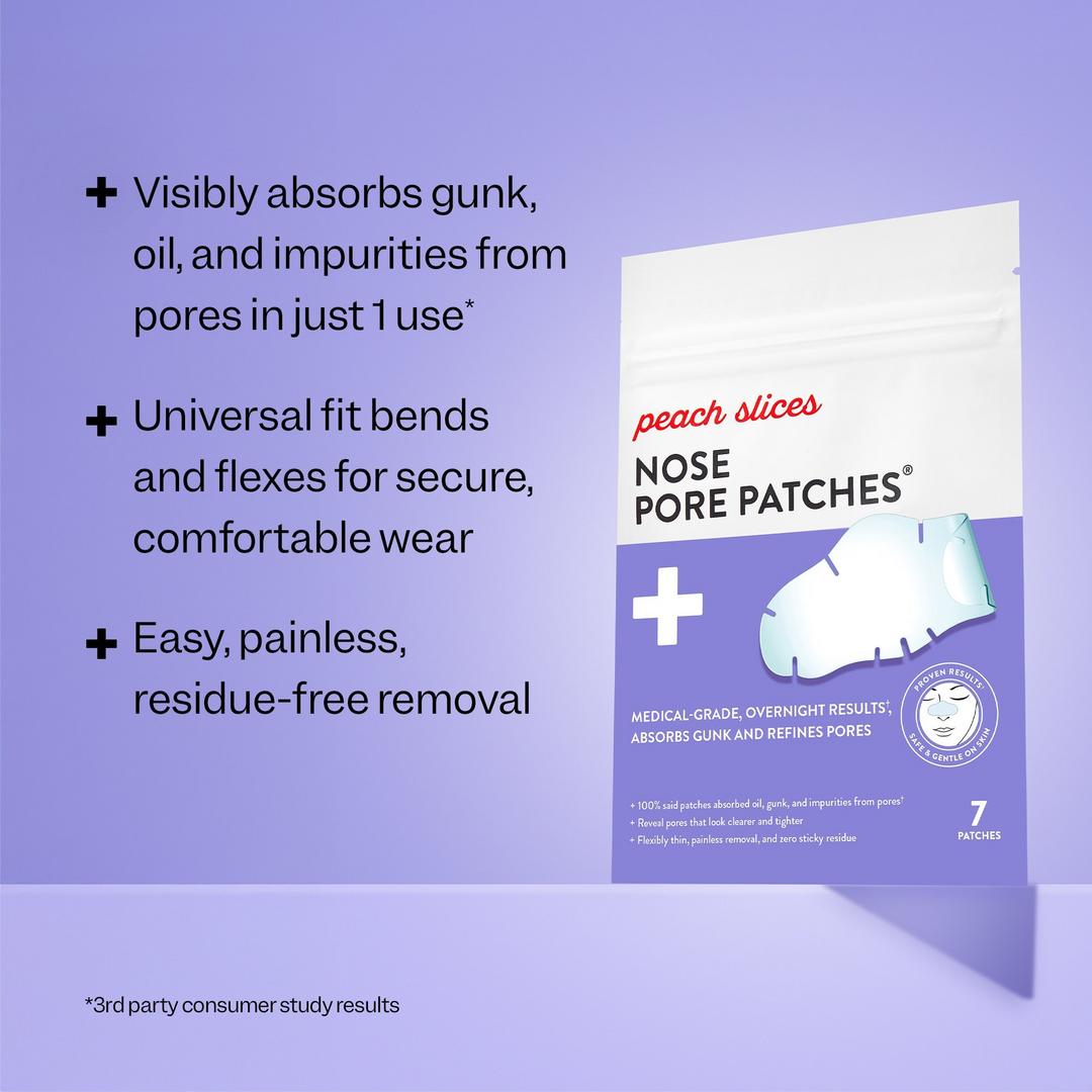 Peach Slices - Overnight Neus Porie Patches voor Alle Neusvormen - 7 Stuks