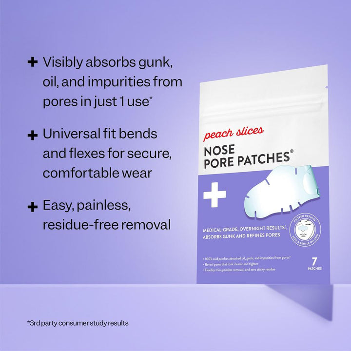 Peach Slices - Overnight Neus Porie Patches voor Alle Neusvormen - 7 Stuks