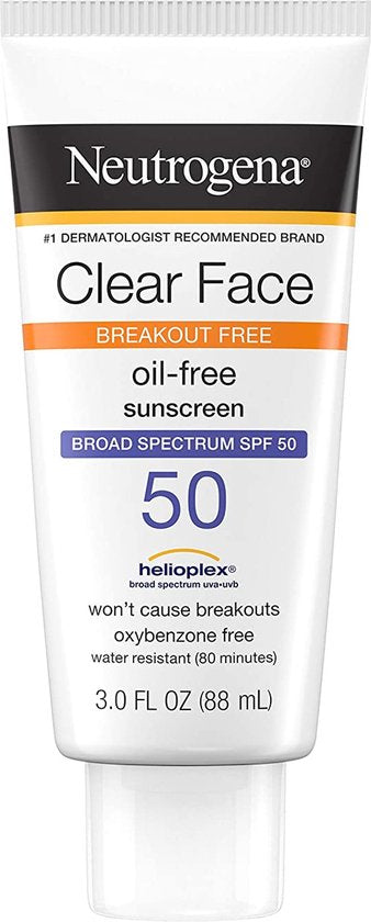 Neutrogena Clear Face Liquid Sunscreen Lotion SPF 50 AfriEssence