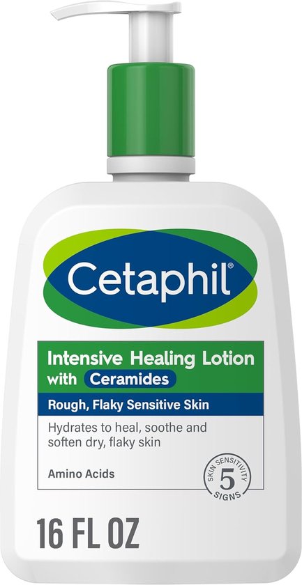Cetaphil Healing Lotion Met Ceramides - 24-uurs hydratatie - Geur- en glutenvrij - voor droge huid - 473ml
