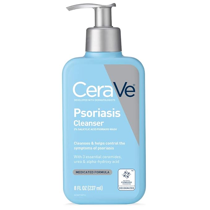 CeraVe - Nettoyant thérapeutique pour la peau contre le psoriasis – Pour une peau et une peau hydratée -273 ml