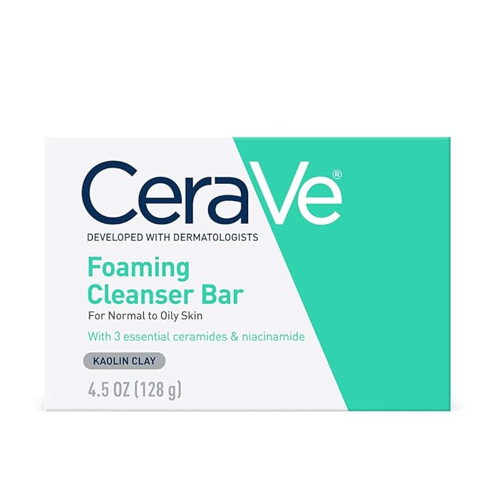 CeraVe Foaming Cleansing Bar Kaolin Clay
