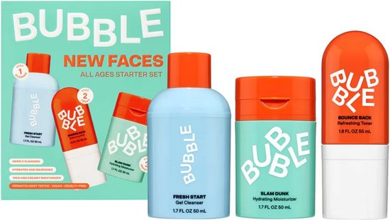 Bubble - Skincare starterset - 3-Delig Set - Geschenkset - Gezichtsverzorging
