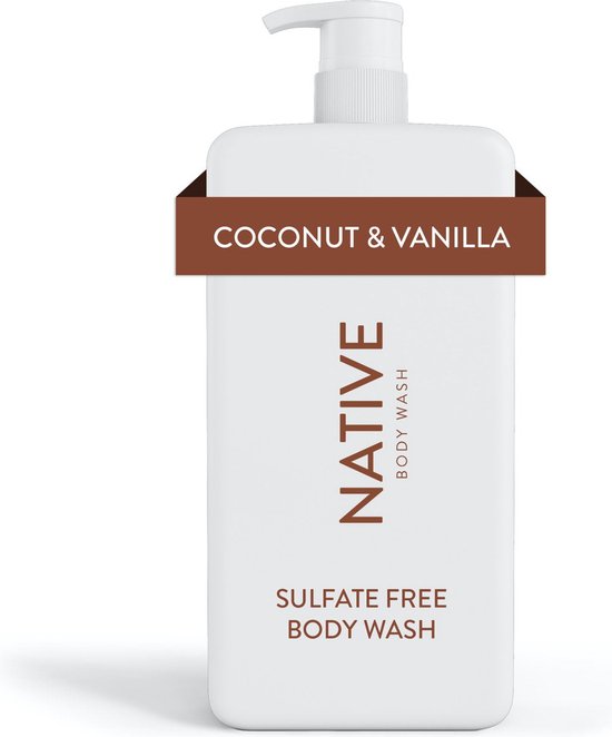 Native - Body Wash with Pump - Coconut & Vanilla - Sulfate Free - 1064ml
