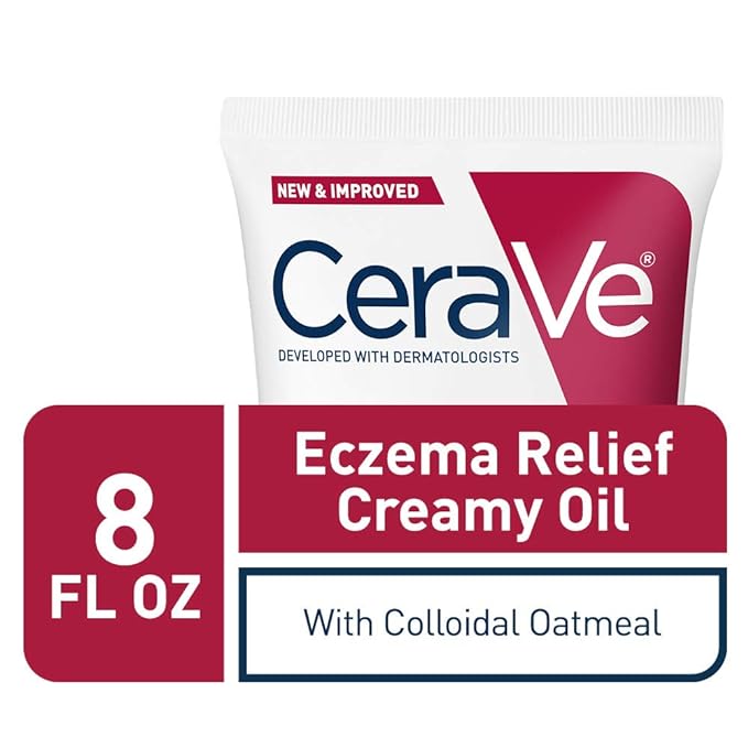 Huile corporelle crémeuse Cerave pour le soulagement de l'eczéma - Crème anti-démangeaisons pour l'eczéma - 236 ml