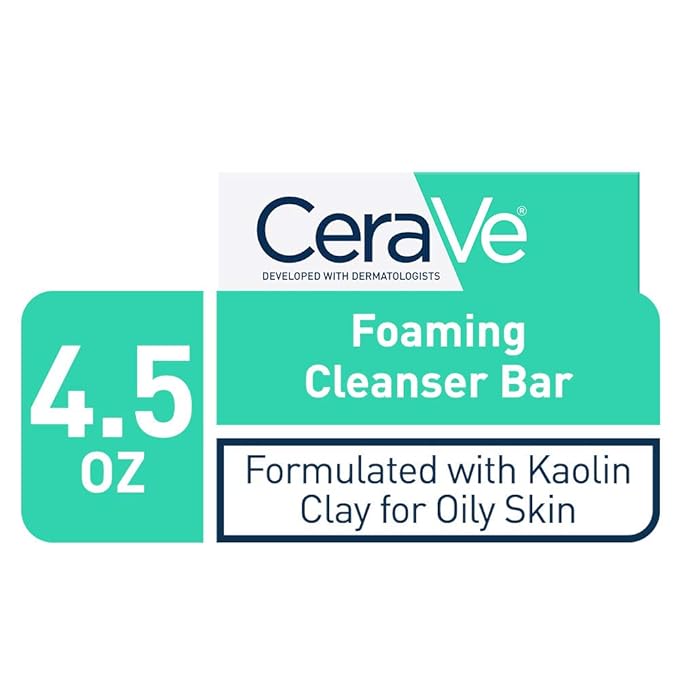 CeraVe Foaming Cleansing Bar Kaolin Clay