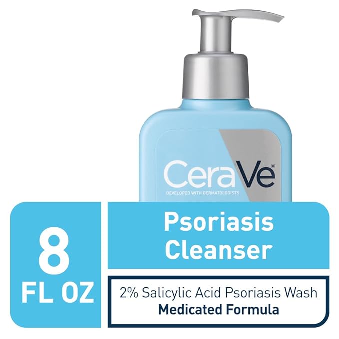 CeraVe - Nettoyant thérapeutique pour la peau contre le psoriasis – Pour une peau et une peau hydratée -273 ml
