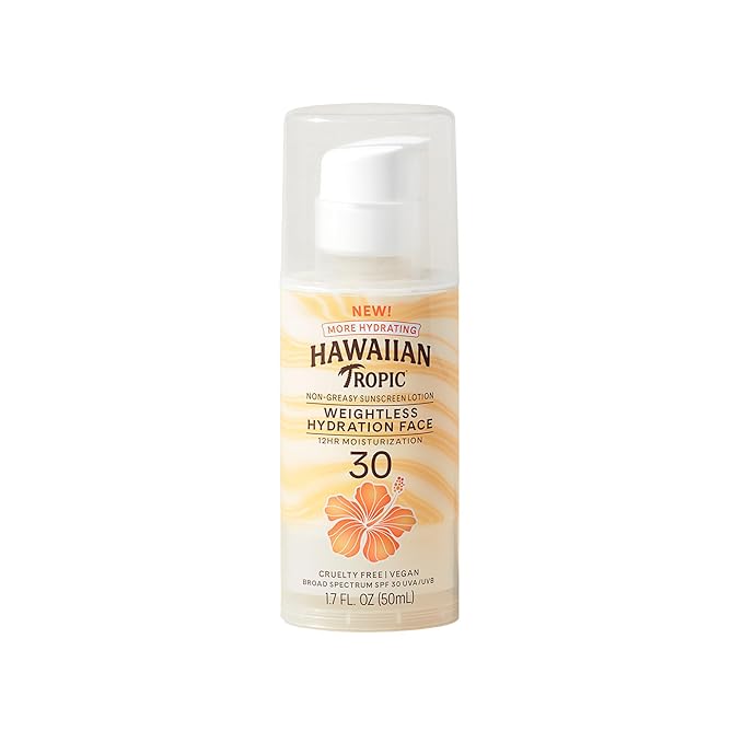 Hawaiian Tropic Weightless Hydration Lotion Sunscreen for Face SPF 30