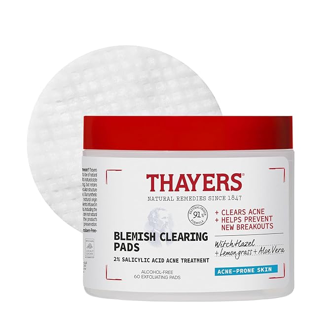 Thayers Blemish Clearing Acne Pads, Salicylic Acid Acne Treatment