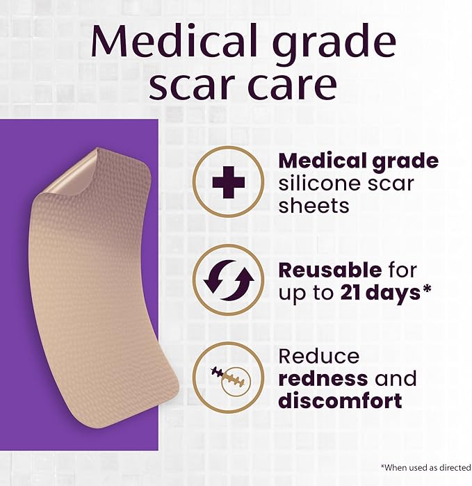 Mederma Grade Silicone Scar Sheets - The Appearance of Old and New Scars