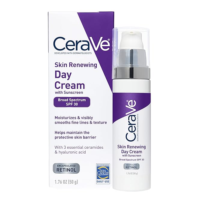CeraVe Anti-Aging Face Cream SPF 30, Anti-Wrinkle Retinol Cream