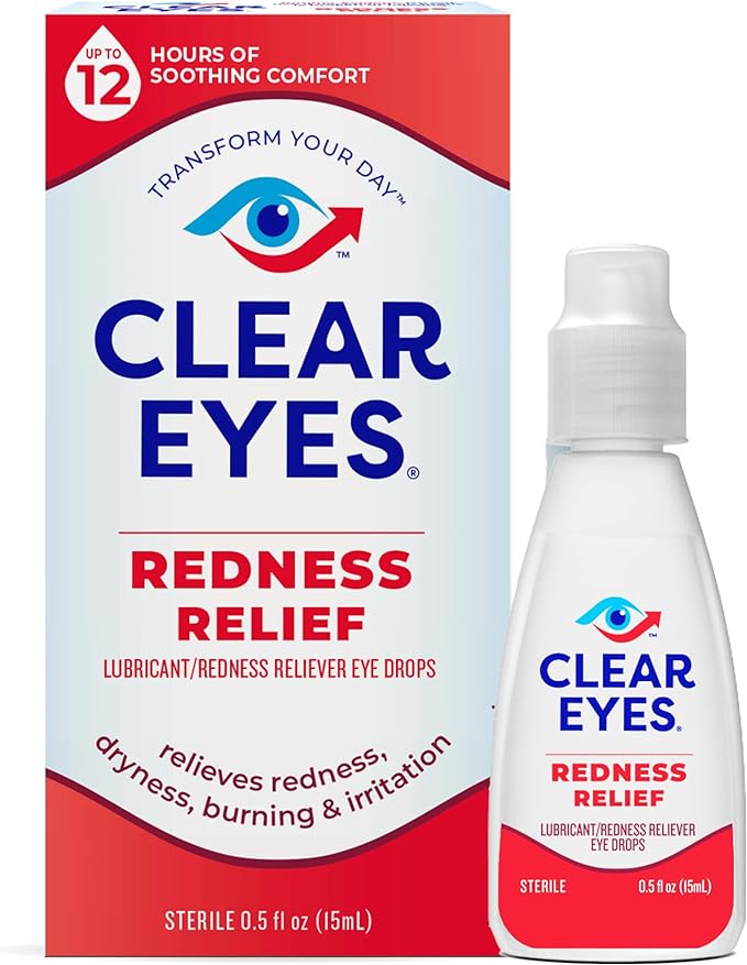 Clear Eyes - Redness Relief XL - Oogdruppels tegen rode ogen - Droge ogen - Brandende ogen en geïrriteerde ogen - 15 ml