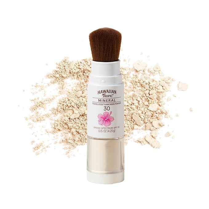 Hawaiian Tropic Mineral Powder Sunscreen Brush SPF 30