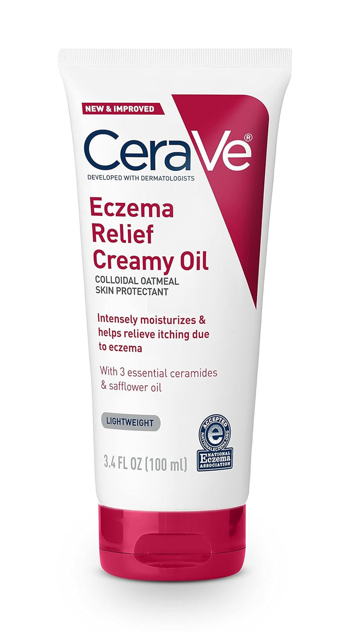 Huile corporelle crémeuse Cerave pour le soulagement de l'eczéma - Crème anti-démangeaisons pour l'eczéma - 236 ml