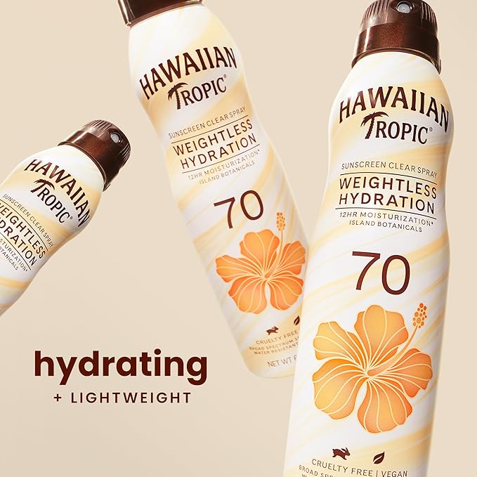 Hawaiian Tropic Weightless Hydration Sunscreen Spray SPF 70
