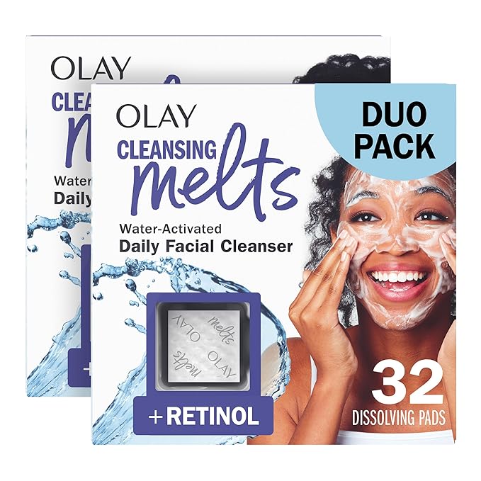 Olay - Reinigende Melts + Retinol Gezichtsreiniger - 2 x 32 Stuks