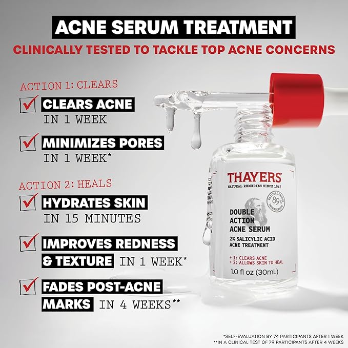 Thayers - Double Action Acne Serum with 2% Salicylic Acid and Niacinamide - 30ml