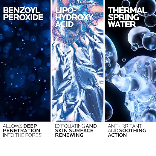 La Roche-Posay Effaclar Acne Face Wash with 4% Benzoyl Peroxide