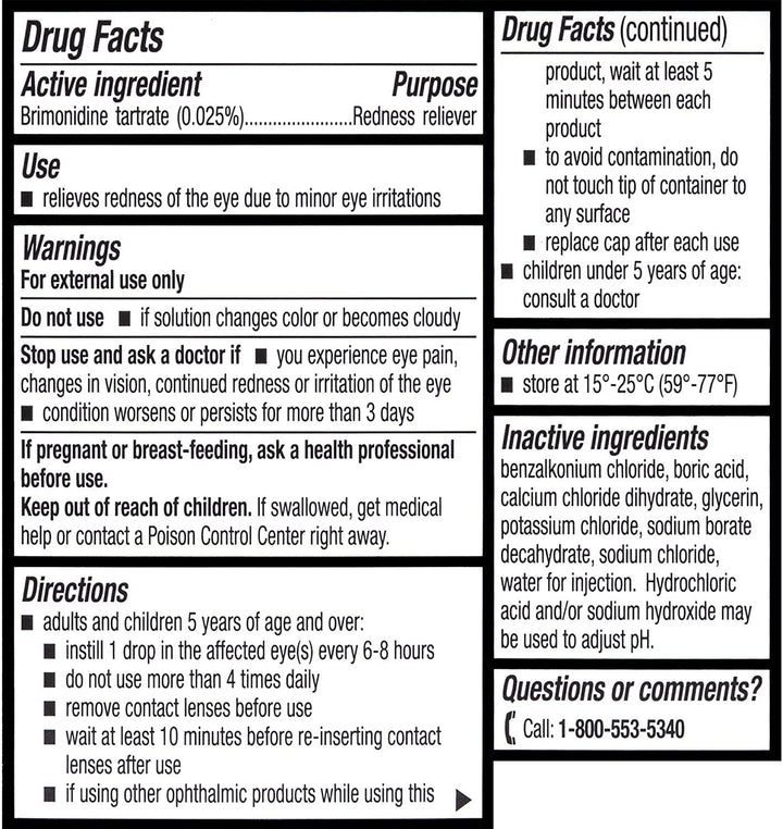 Lumify - Bausch + Lomb - Oogdruppels Tegen Hooikoorts - Rode Ogen - Geïrriteerde Ogen - 2.5ml