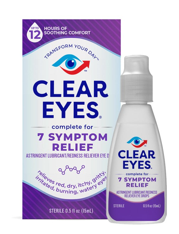 Clear Eyes Clear Eyes - Soulagement complet des 7 symptômes