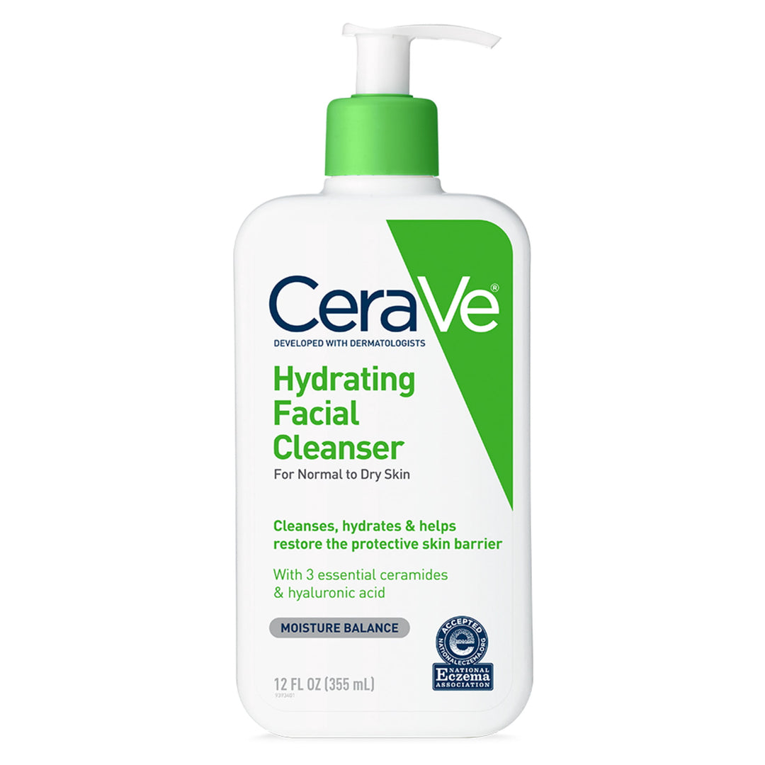 CeraVe - Hydrating Facial Cleanser voor Normale tot Droge Huid - Reinigingsmelk - Gezicht & Lichaam - 355 ml