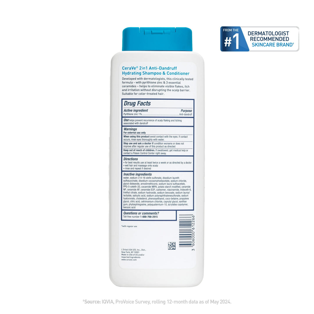 CeraVe 2-in-1 Anti-Dandruff Hydrating Shampoo and Conditioner