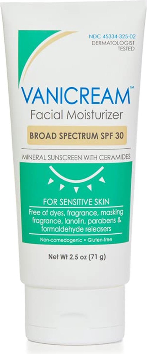 Vanicream Facial Moisturizer Broad Spectrum Mineral SPF 30