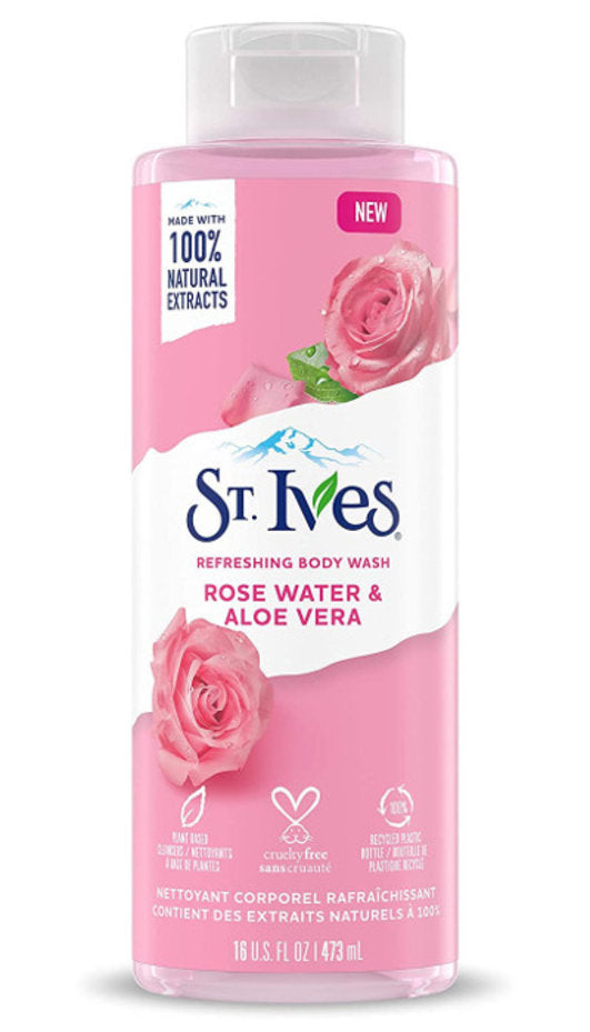 St. Ives Refreshing Body Wash - Rose Water & Aloe Vera -473ml
