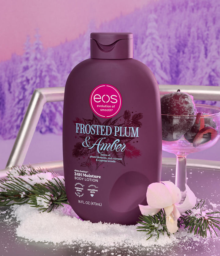 eos Frosted Plum & Amber Shea Better Body Lotion