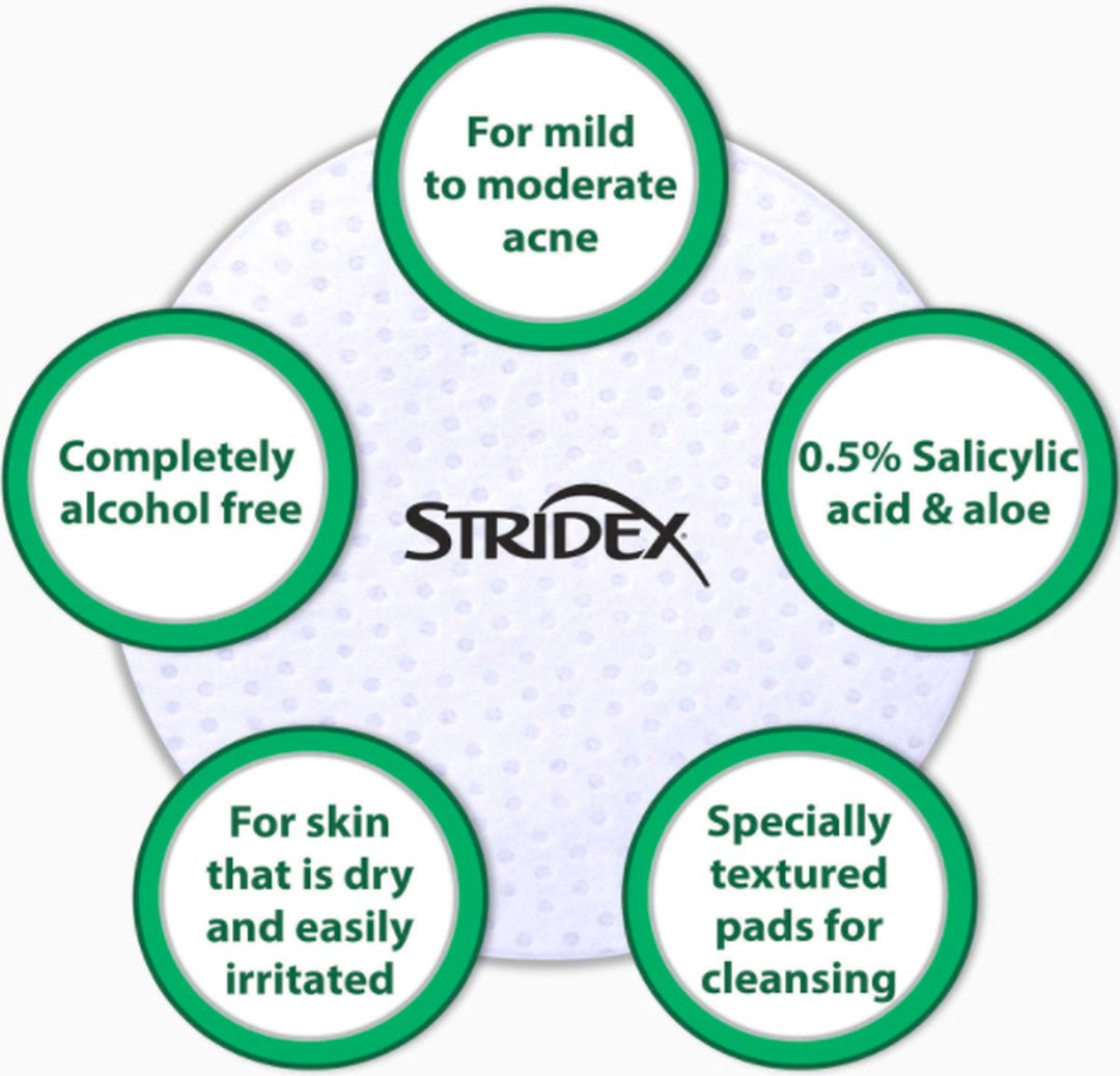 Stridex - Sensitive with Aloe - Alcohol Free - 55 Soft Touch Pads