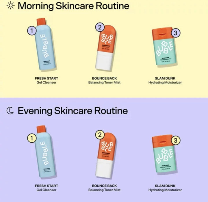 Bubble - Skincare 3-Step Hydrating Routine Bundle - for Normal to Dry Skin