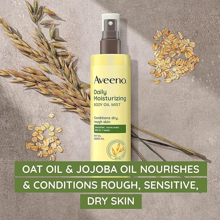 Aveeno - Dagelijkse hydraterende droge lichaamsoliemist - Jojoba-olie - Haver - 200 ml