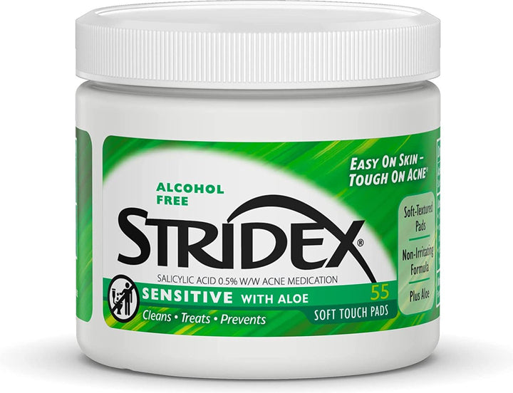 Stridex - Sensitive with Aloe - Alcohol Free - 55 Soft Touch Pads