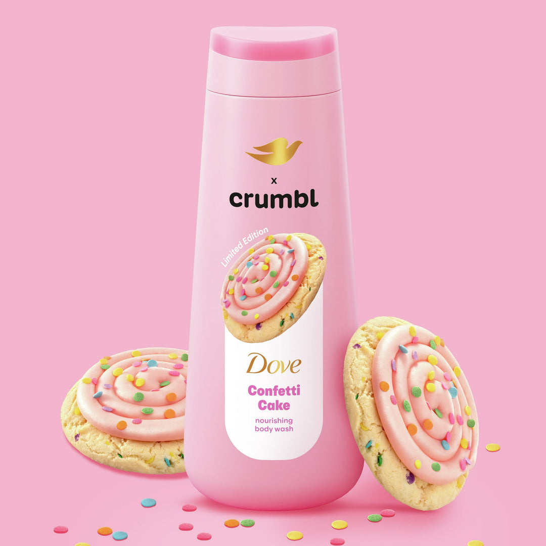 Dove x Crumbl Moisturizing Liquid Body Wash Confetti Cake