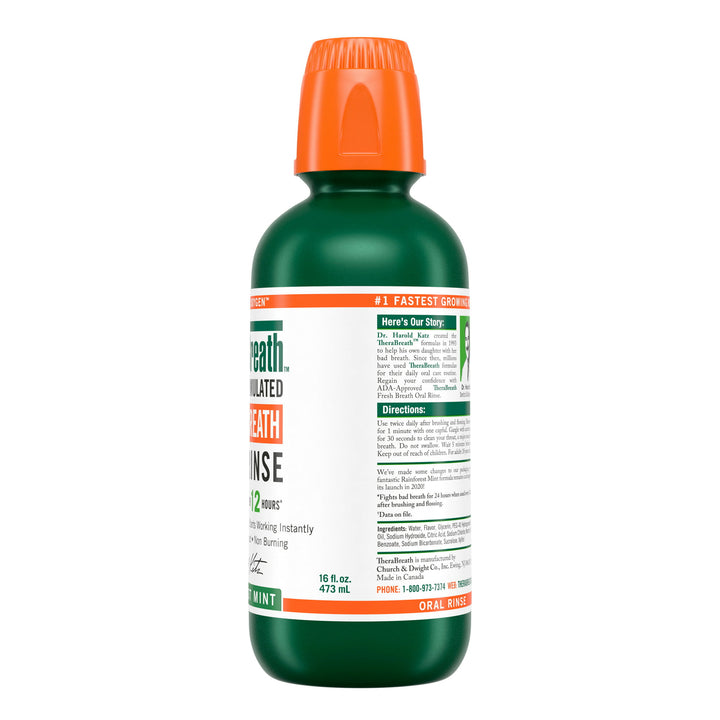 Therabreath Fresh Breath Mouthwash Rainforest Mint - 473ml