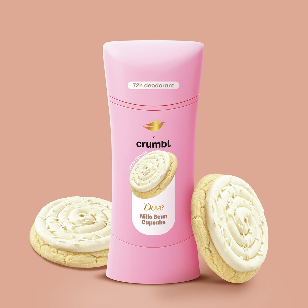 Dove x Crumbl - Deodorant Stick Crumbl Nilla Bean Cupcake Aluminum Free