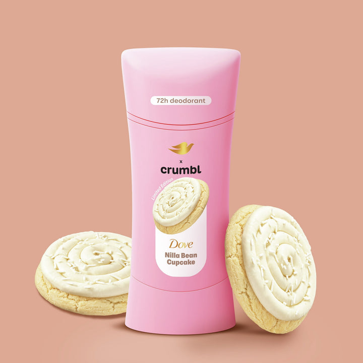 Dove x Crumbl - Deodorant Stick Crumbl Nilla Bean Cupcake Aluminum Free