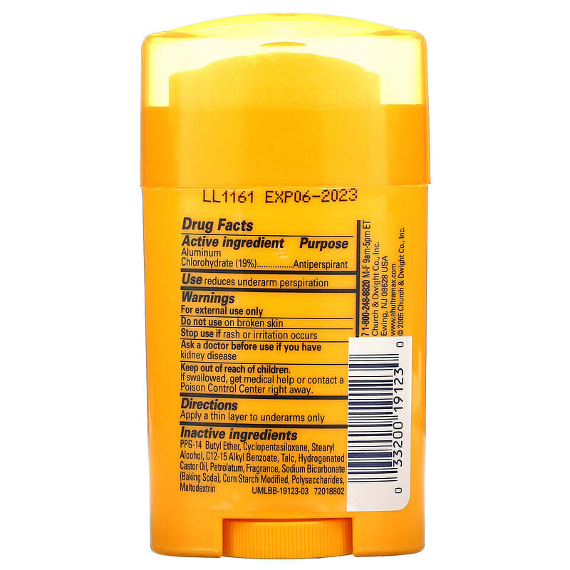 Arm & Hammer, UltraMax, Solid Deodorant, Powder Fresh 28 g