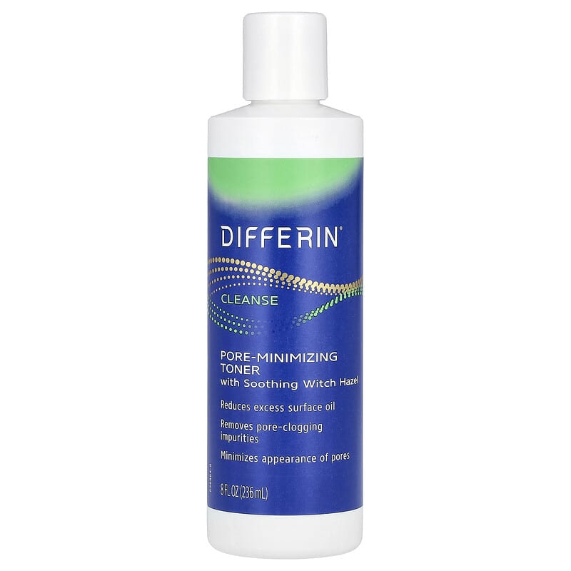 Differin Witch Hazel Toner voor het gezicht, poriënverkleinende huid - 236 ml