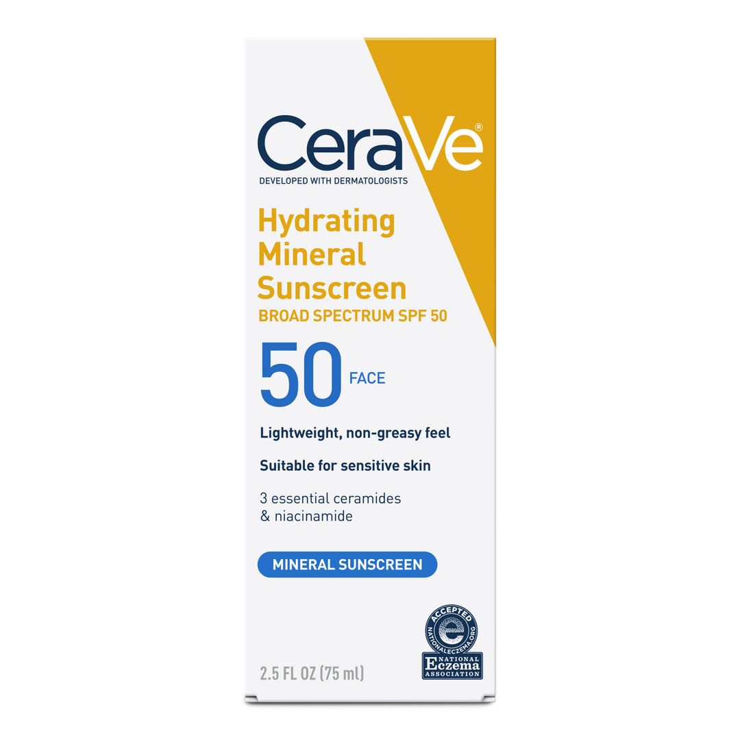 CeraVe - Hydrating Mineral Sunscreen Lotion for Face SPF 50 - 75ml