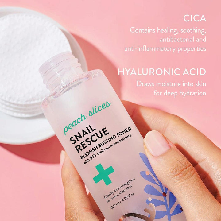 Peach Slices - Snail Rescue Blemish Busting Toner - 120 ml