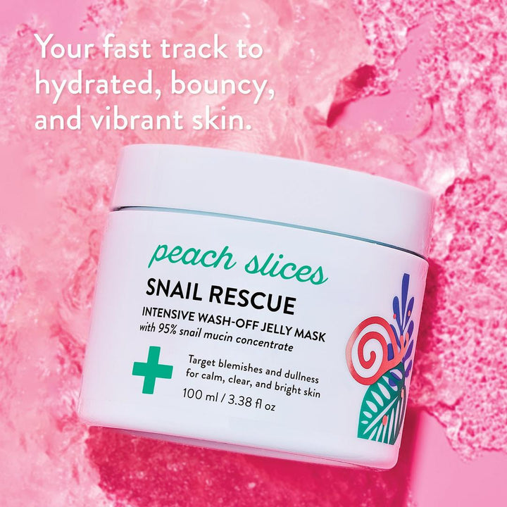 Peach Slices - Snail Rescue Intensive Wash-Off Jelly Mask - 100ml