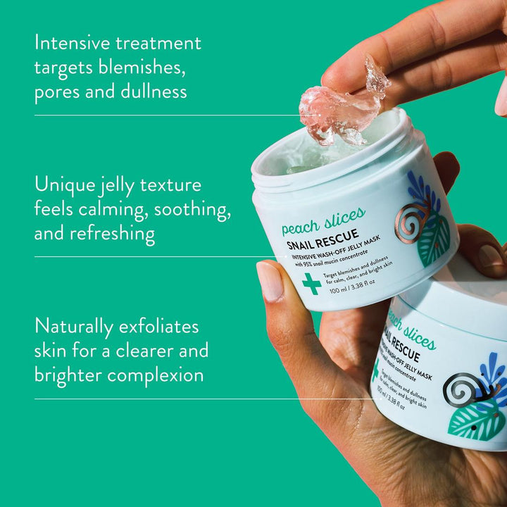 Peach Slices - Snail Rescue Intensive Wash-Off Jelly Mask - 100ml