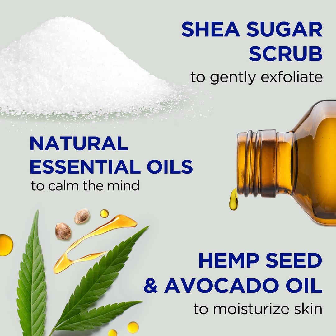 Dr Teal's Shea Sugar Scrub with Cannabis Sativa Hemp Seed Oil & Essential Oils